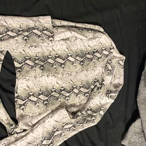 belle tweed snake skin shirt